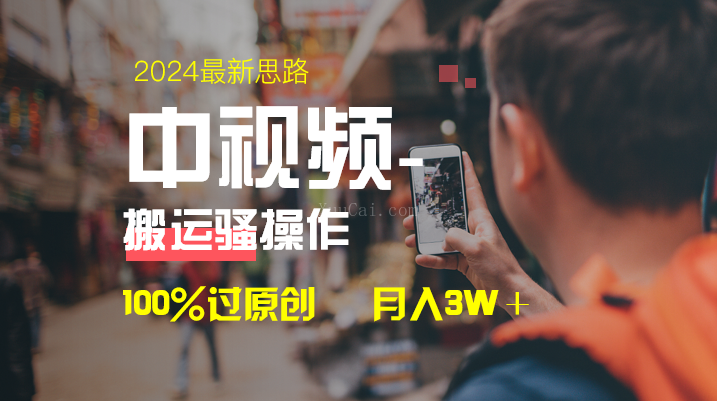 中视频新思路,双重去重100%过原创,一键分发多平台变现,简单无脑-续财库